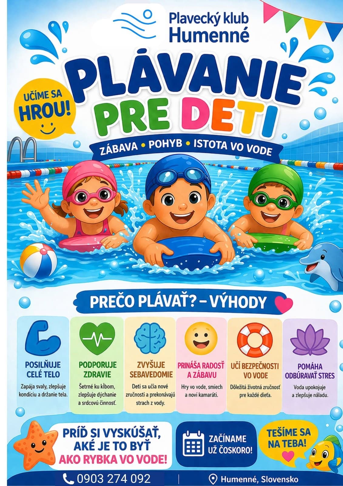 Plavanie pre deti plagat